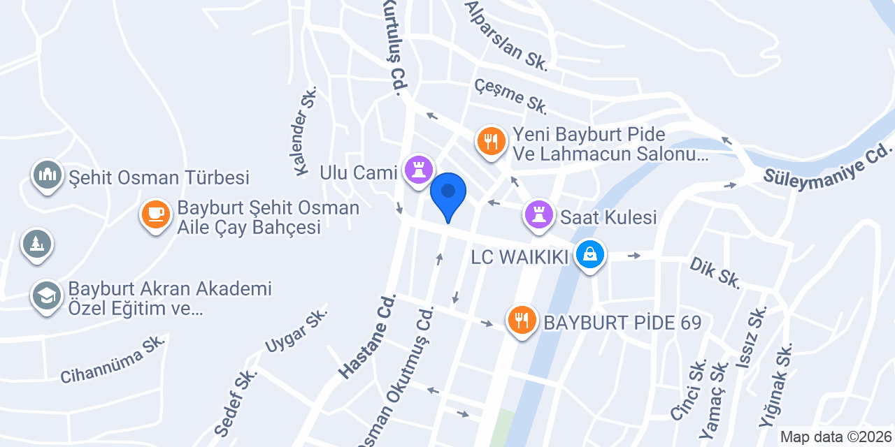 Yolcu Sigorta Bayburt konumu