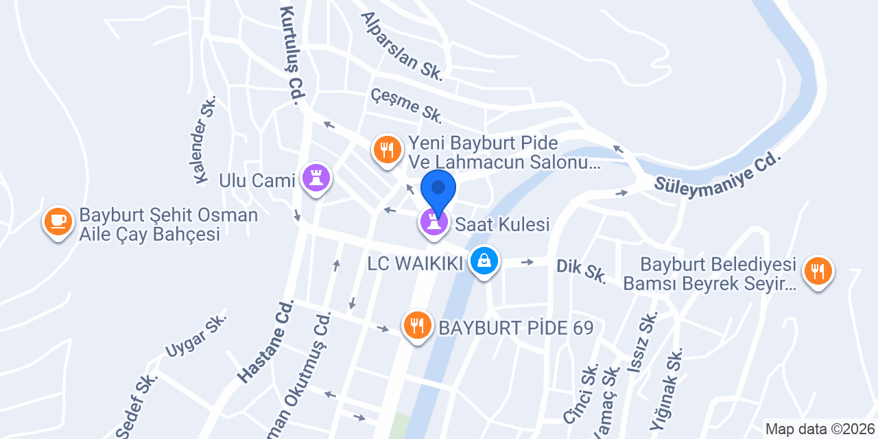 Bayburt Meydan Taksi konumu