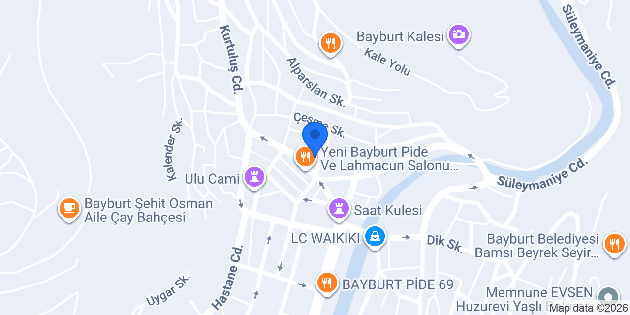 İRFAN SOFRASI Bayburt konumu