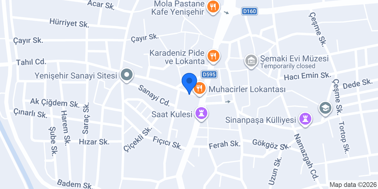 Yenişehir Hasat Sigorta konumu
