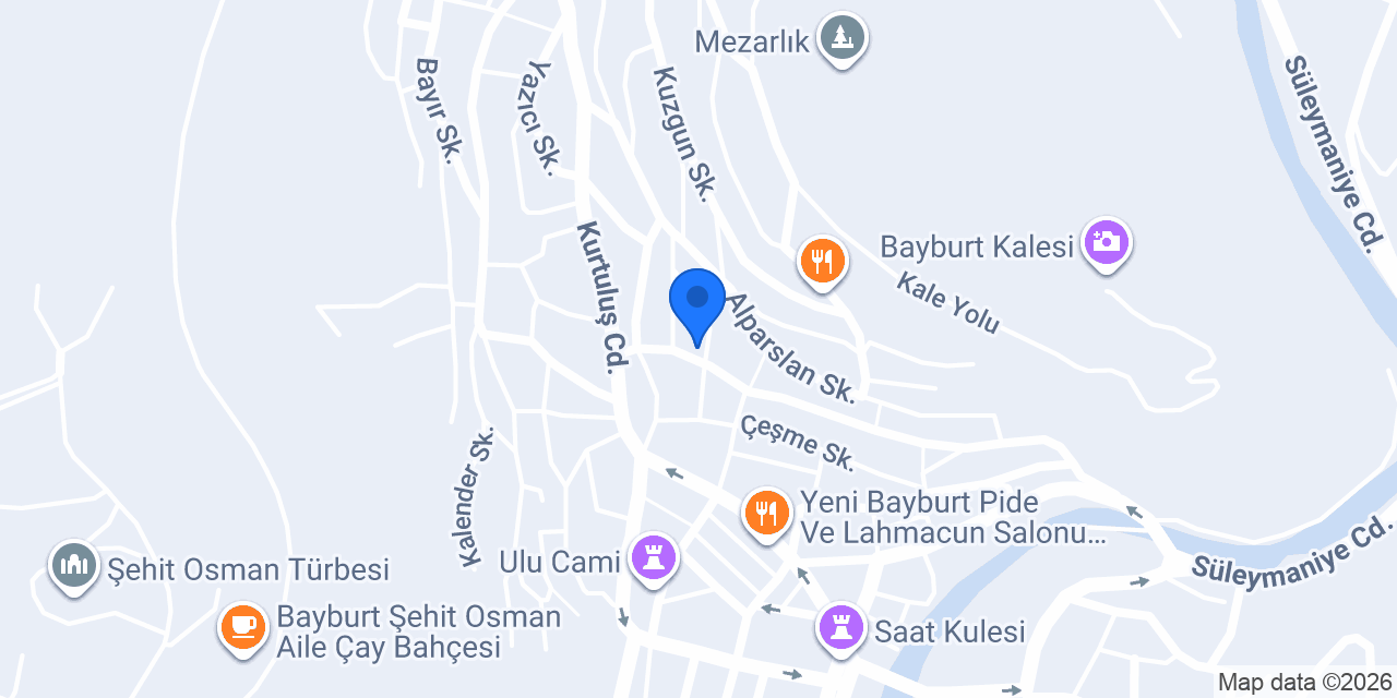 Bayburt Halı Yıkama konumu