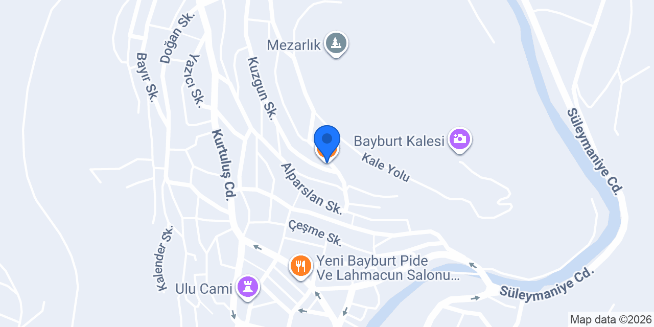 Bayburt Kale Park Sosyal Tesisleri konumu