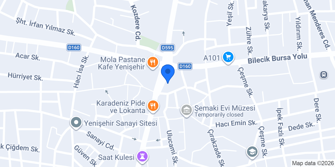 Ptt-yenişehir Şubesi konumu