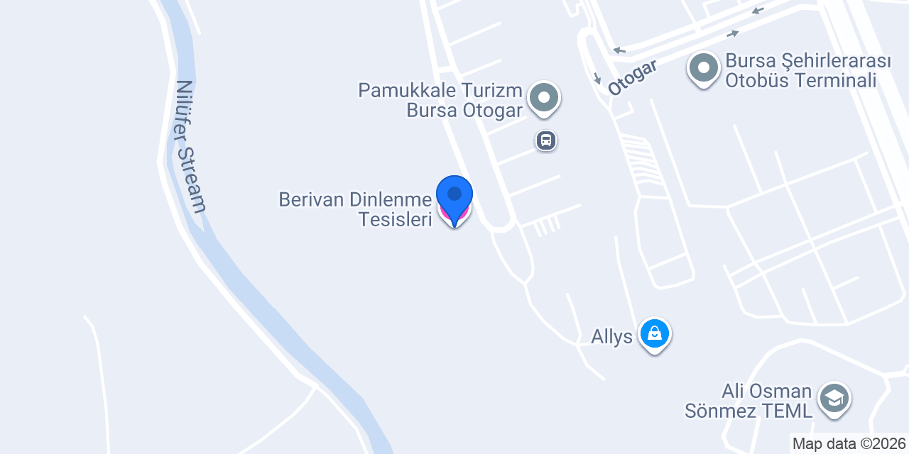 Berivan Dinlenme Tesisleri konumu
