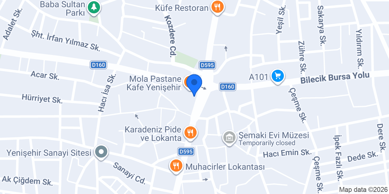 Halkbank Yenişehir Şubesi konumu