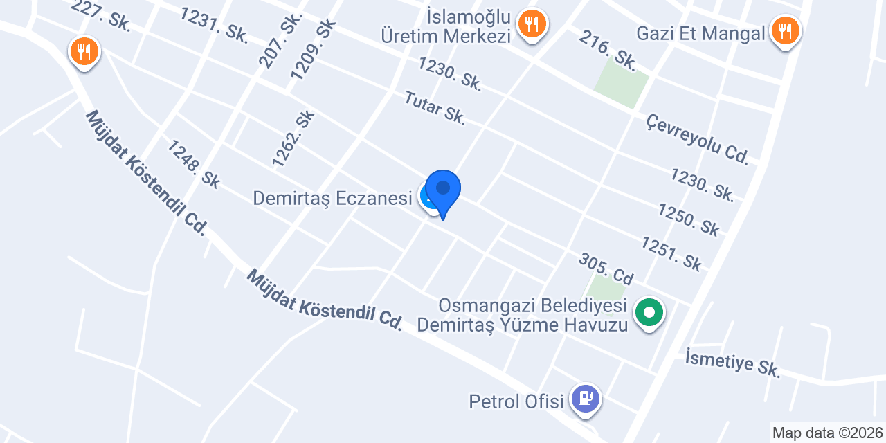 Demirtaş Eczanesi konumu
