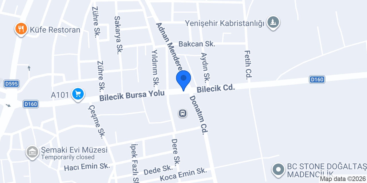 HeceLer Halı Yıkama Fabrikası konumu
