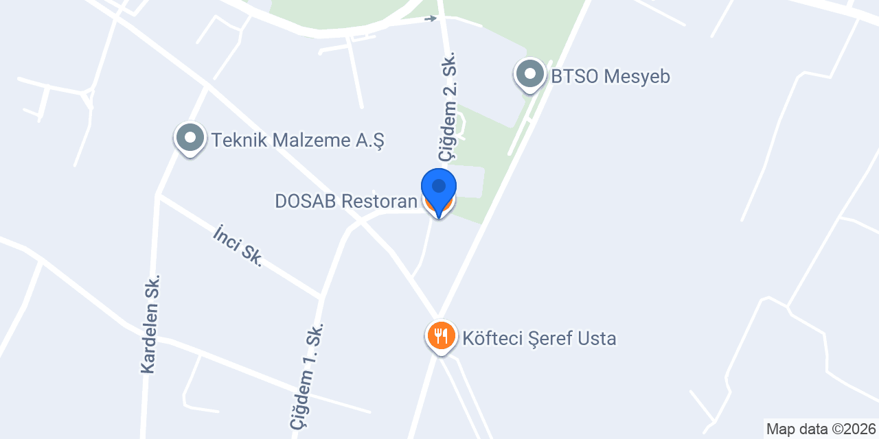 DOSAB Restoran konumu