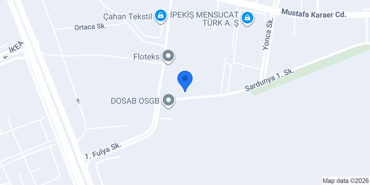 Sateks Tekstil konumu