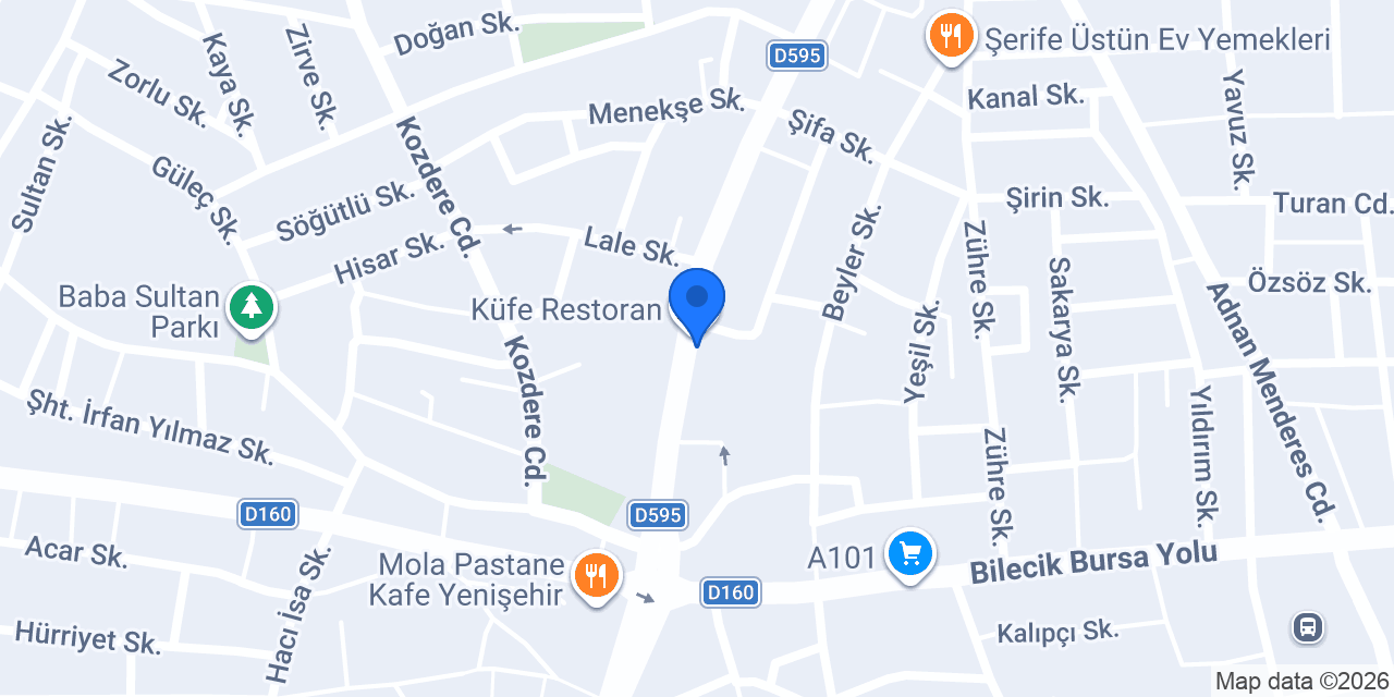 Osmanlı Tatlı Yenişehir konumu