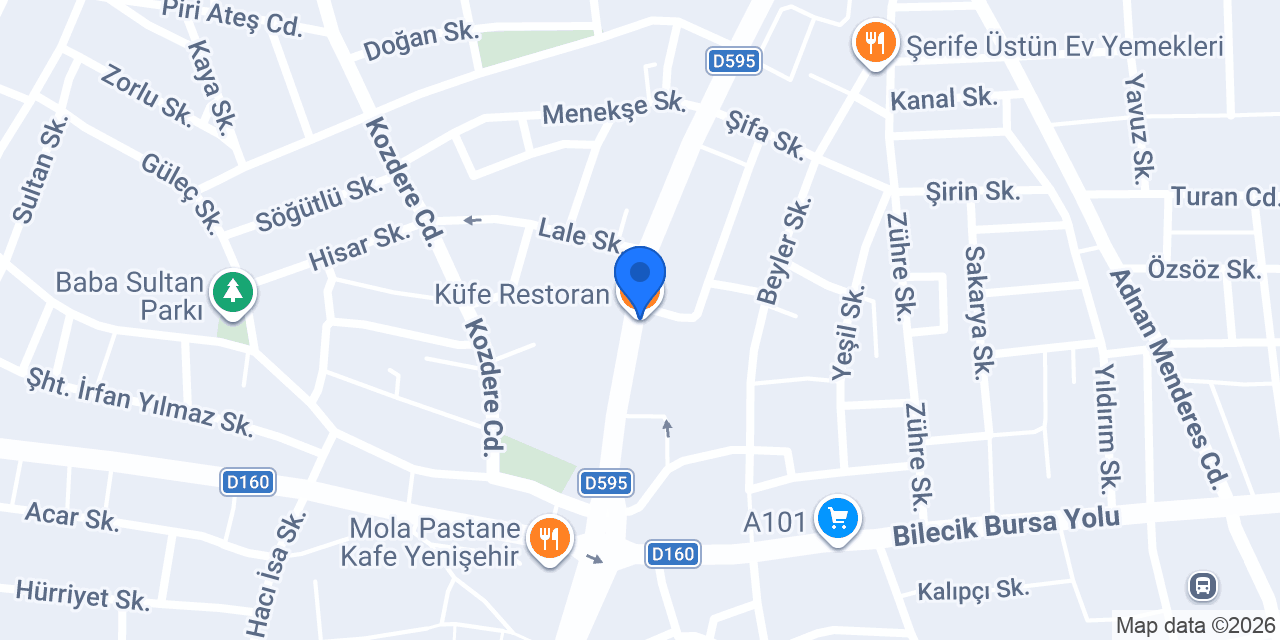 Küfe Restoran konumu