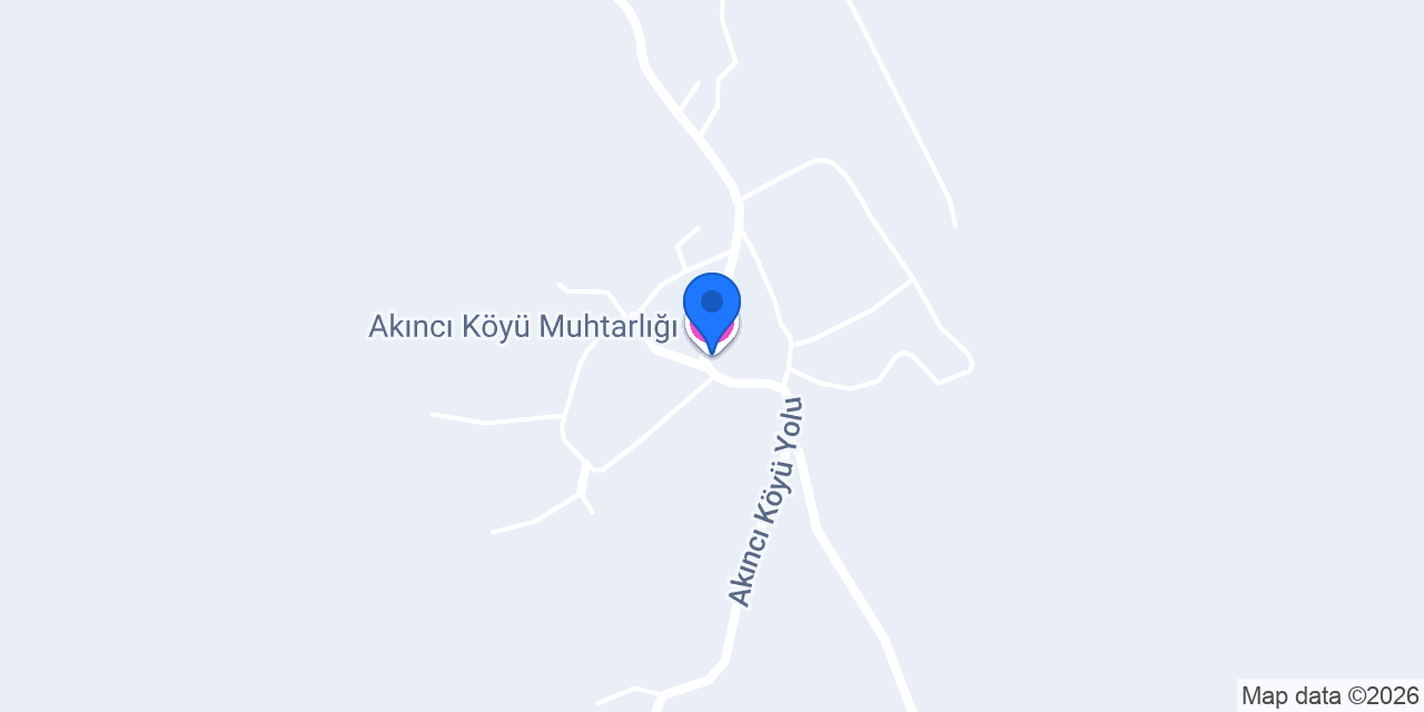 Akıncı Köyü Muhtarlığı konumu