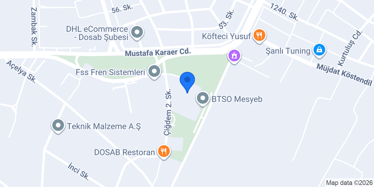 Btso Mutfak Akademi konumu
