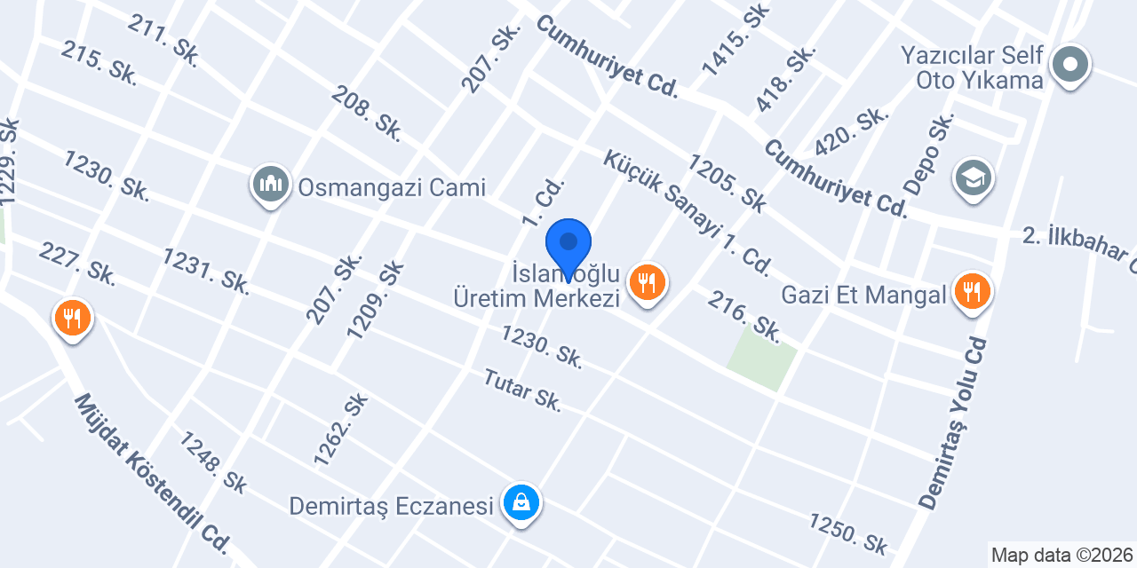 Gülşenoğlu Baklava Börek konumu