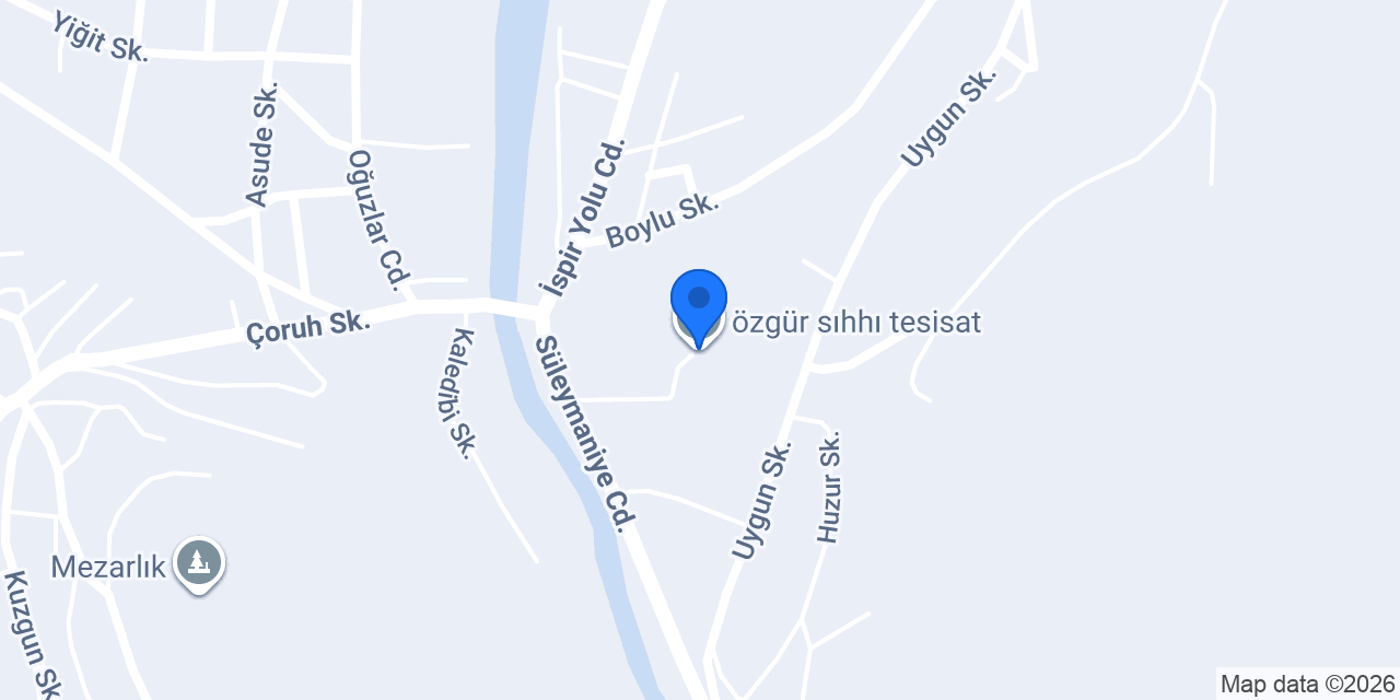 özgür sıhhı tesisat konumu