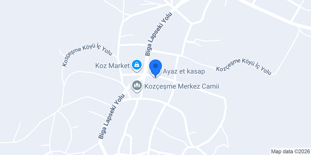 Ayaz et kasap konumu