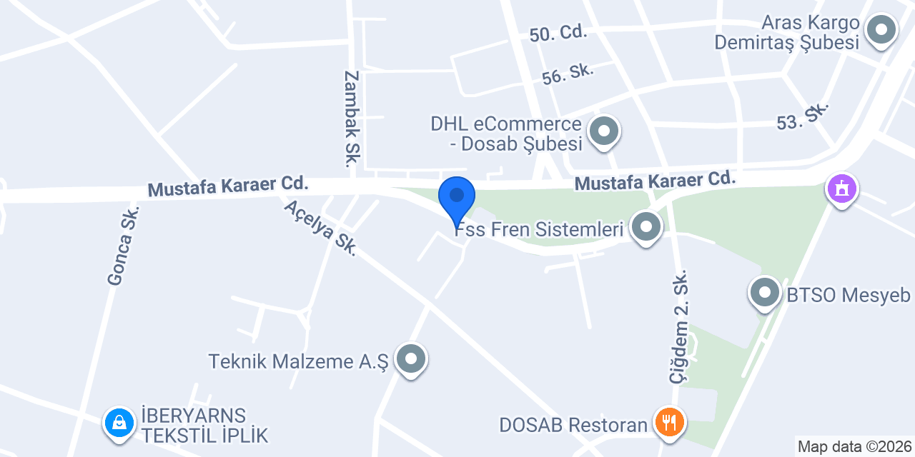 Maitürk Kimya konumu