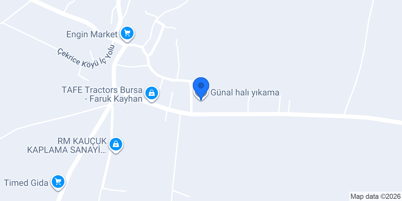 Günal halı yıkama konumu
