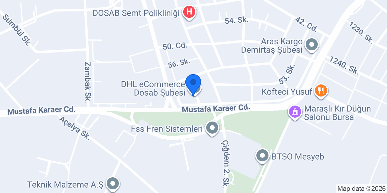 DHL eCommerce - Dosab Şubesi konumu