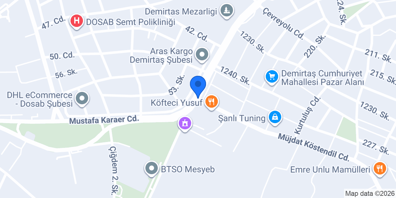 Derya Pastanesi & Cafe konumu