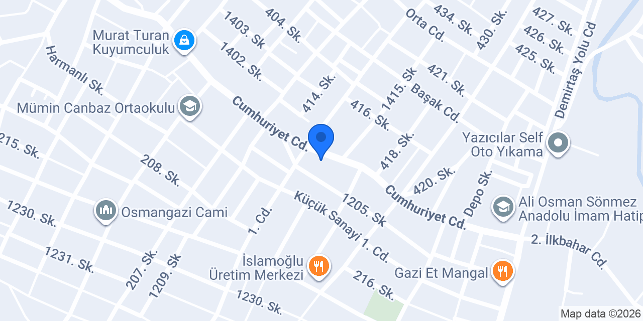 Katelaya Çiçekçilik konumu