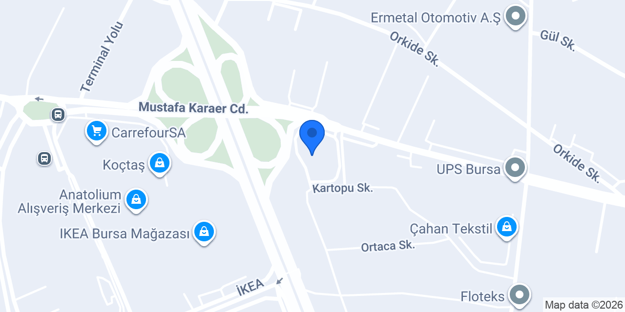Bursan Tekstil konumu