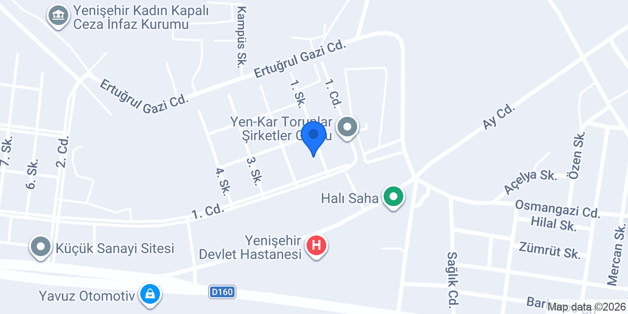 Yenkar Metal konumu