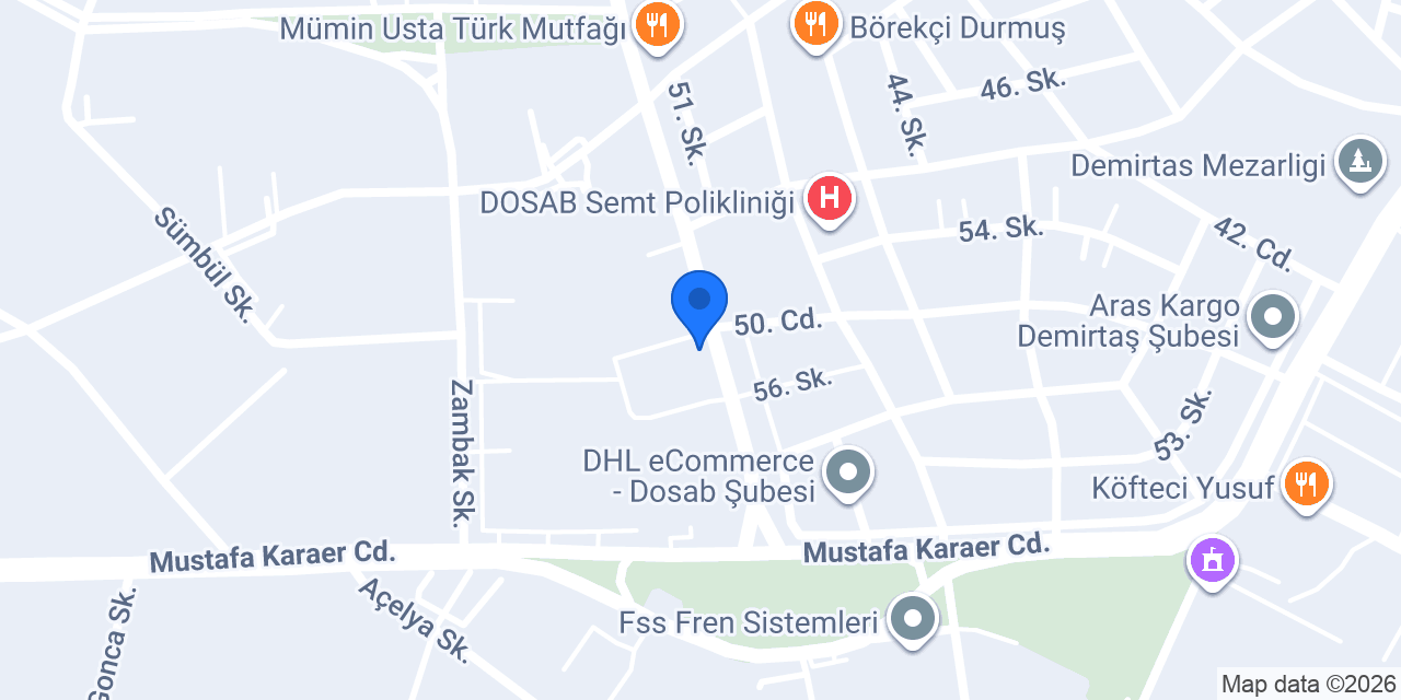 İnkişaf Demirtaş Tekstil konumu
