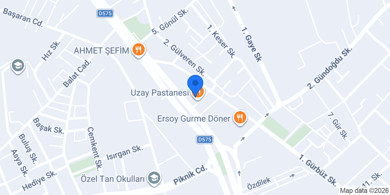 Uzay Pastanesi konumu