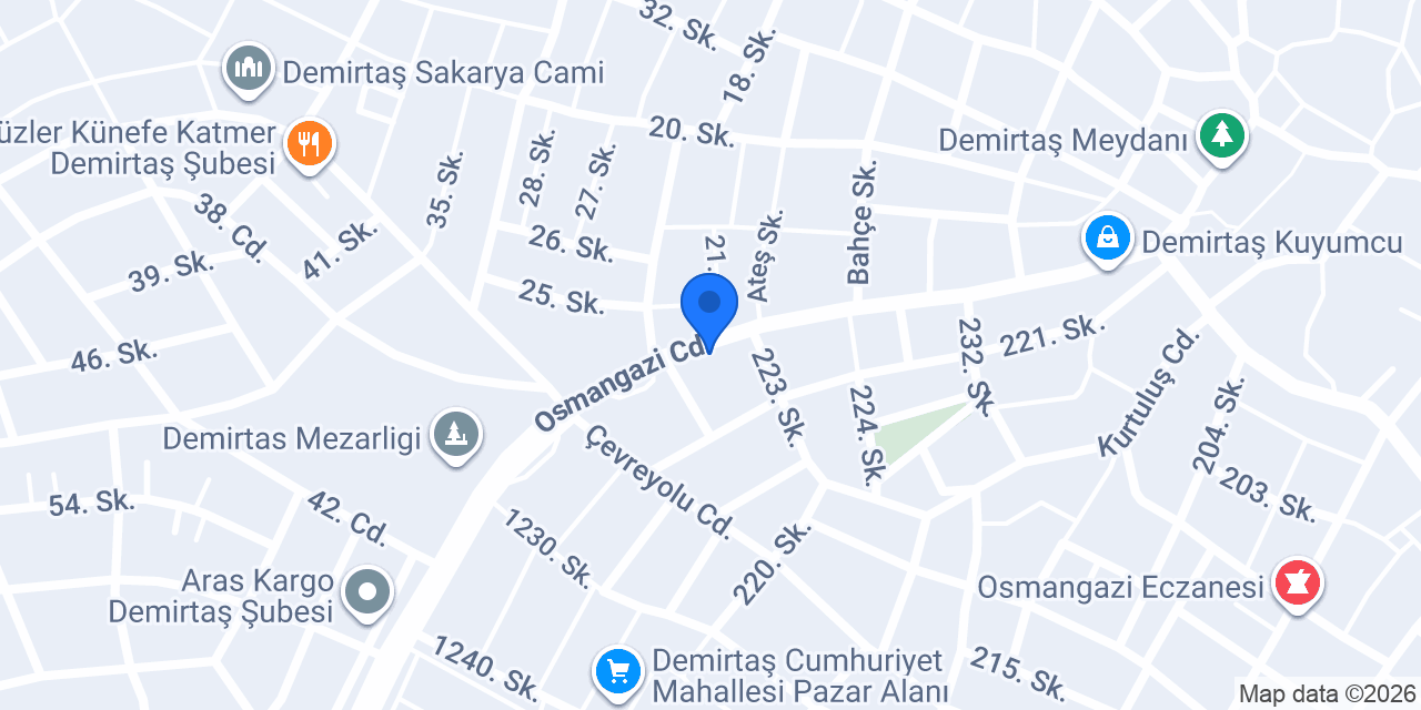 Demirtaş Optik konumu