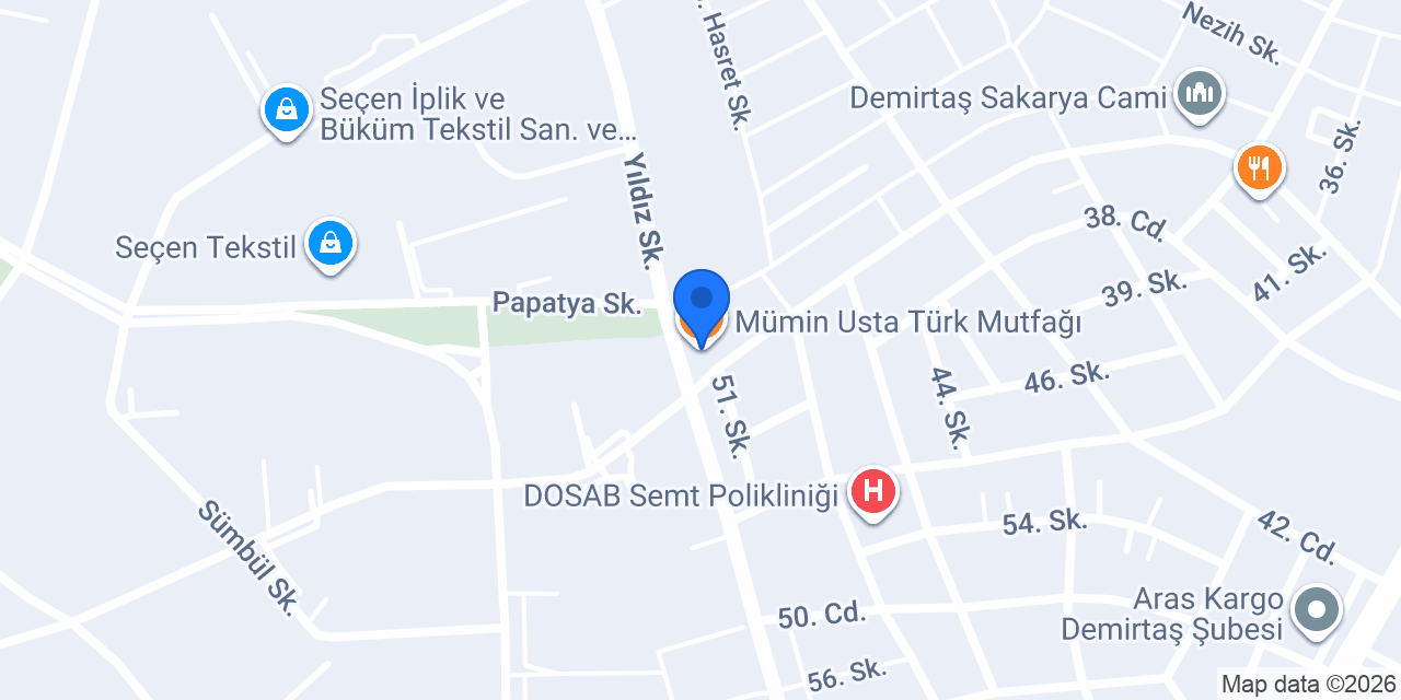 Mümin Usta Türk Mutfağı konumu