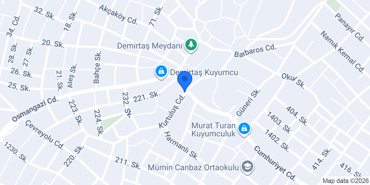 Demirtaş Sürücü Kursu konumu