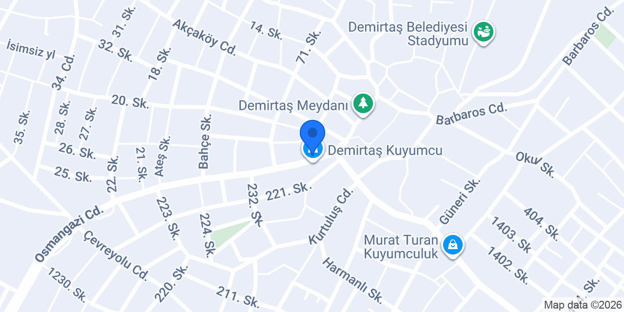 Adaoğlu Baklavaları Demirtaş-Gürsu konumu