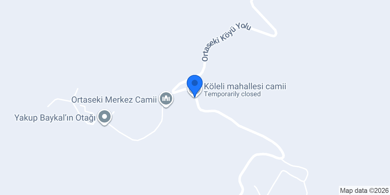 Köleli mahallesi camii konumu