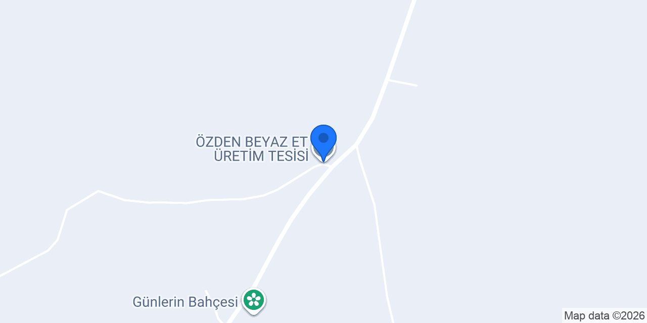 ÖZDEN BEYAZ ET ÜRETİM TESİSİ konumu