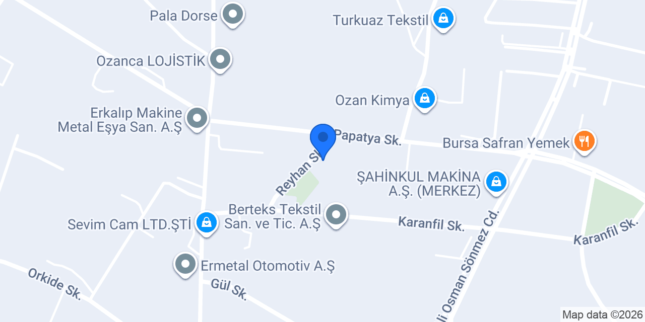 Megrel Tekstil San. Lic. Ltd. Şti. konumu