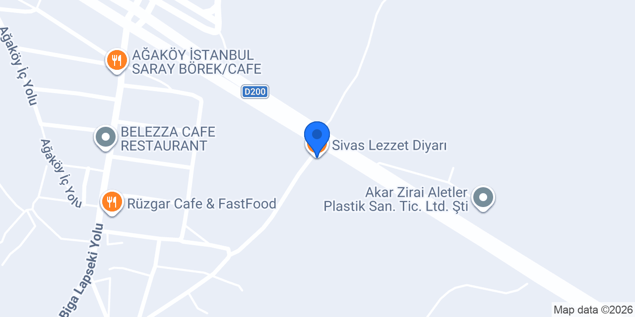 Sivas Lezzet Diyarı konumu