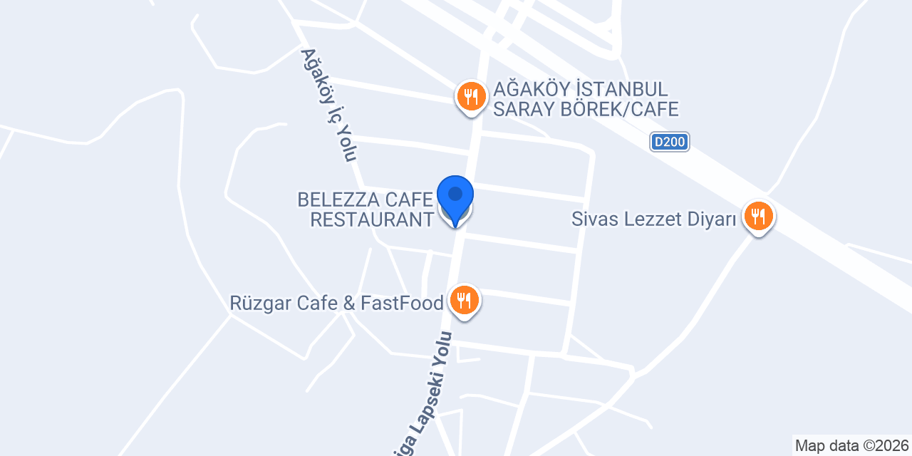 BELEZZA CAFE RESTAURANT konumu