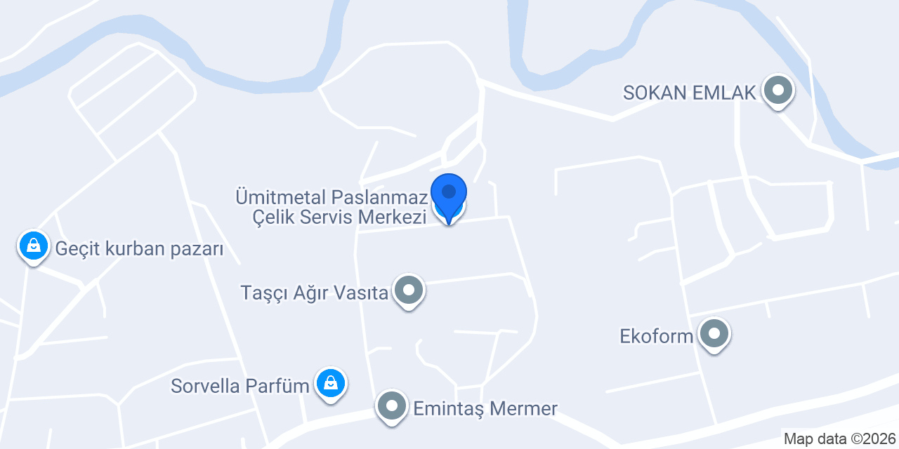 Ümitmetal Paslanmaz Çelik Servis Merkezi konumu