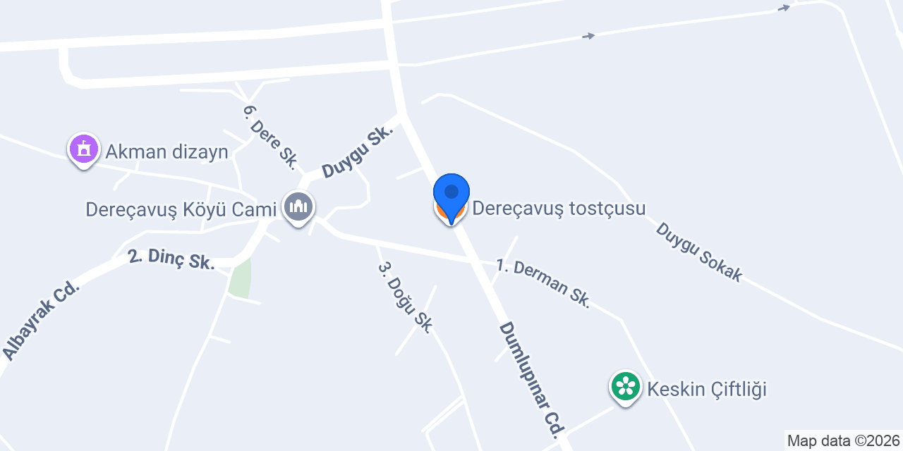 Dereçavuş tostçusu konumu