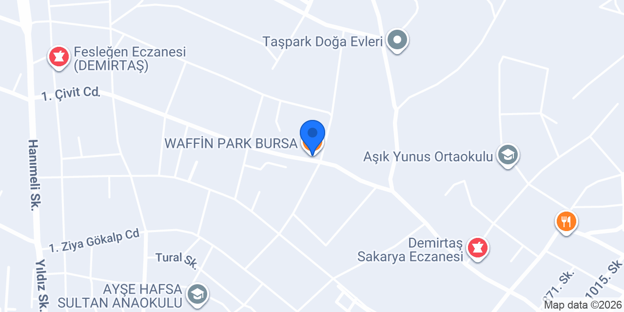 WAFFİN PARK BURSA konumu