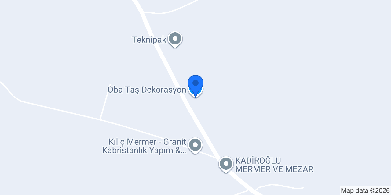 Oba Taş Dekorasyon konumu