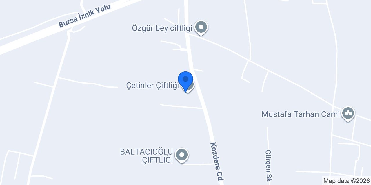 Çetinler Çiftliği konumu