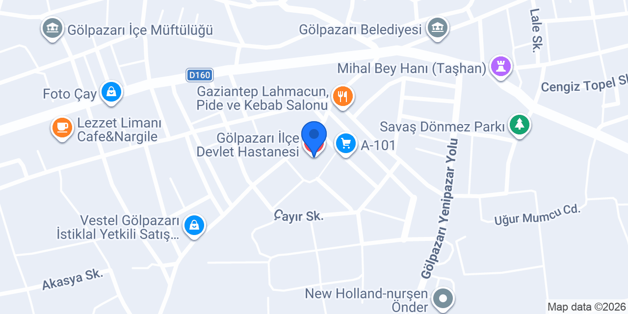 Gölpazarı İlçe Devlet Hastanesi konumu