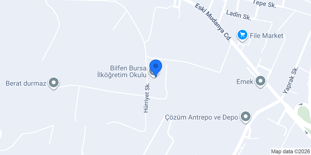Bilfen Bursa İlköğretim Okulu konumu
