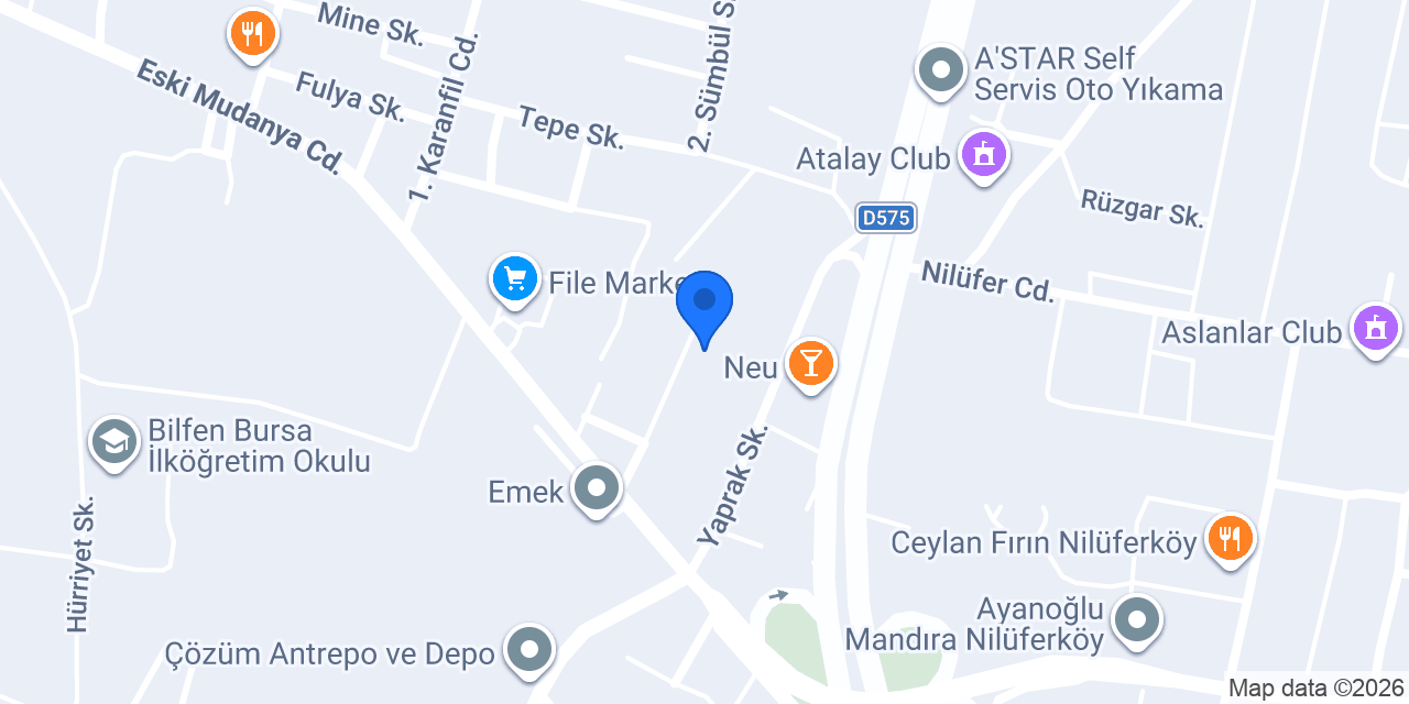 Bademli Pino Otel konumu