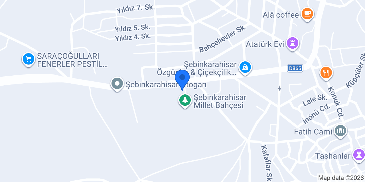 Şebinkarahisar Belediyesi konumu