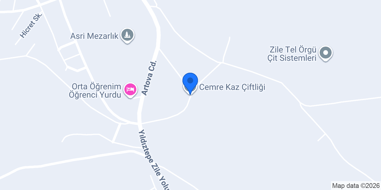 Cemre Kaz Çiftliği konumu