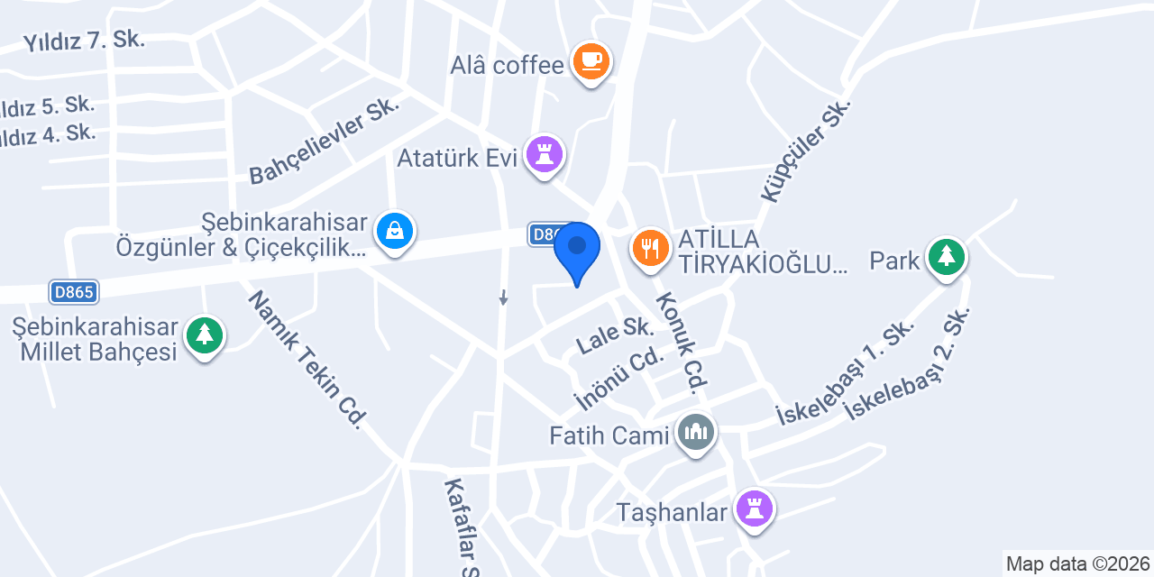 Huzur Çay Bahçesi konumu