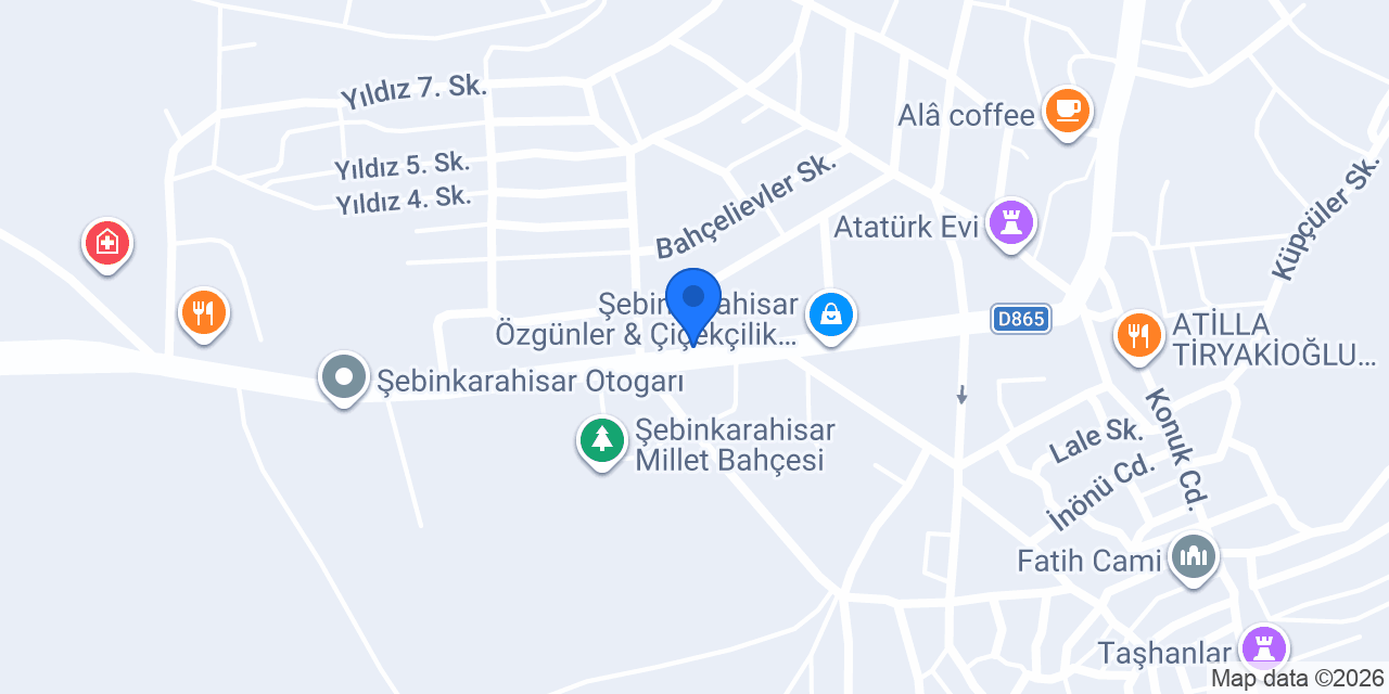 Şebinkarahisar İlçe Emniyet Müdürlüğü konumu